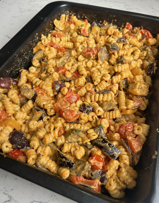 Roast Vegetable Pesto Pasta