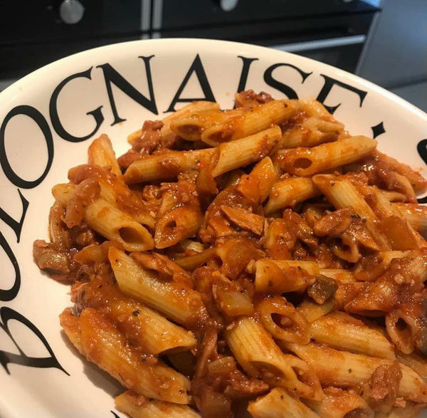 Spicy bacon penne