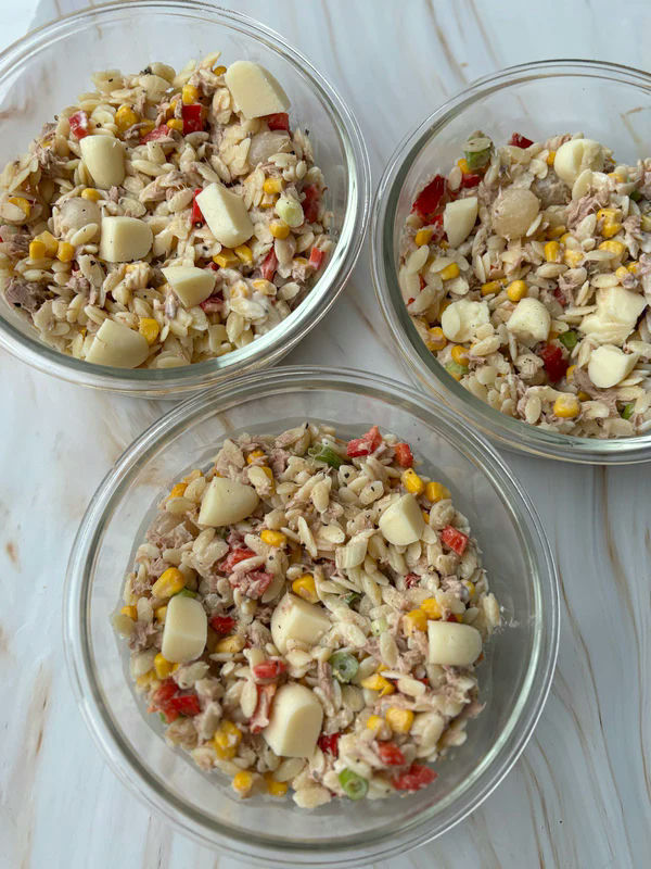 Tuna Orzo Crunch