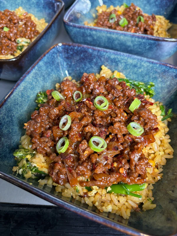 Honey bbq chilli beef fried rice