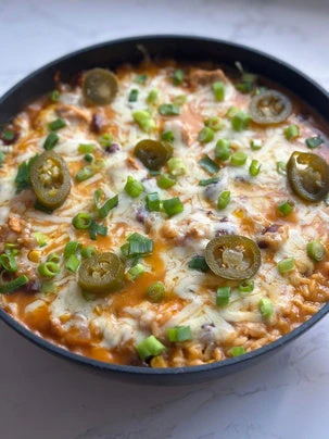 Fajita rice bake