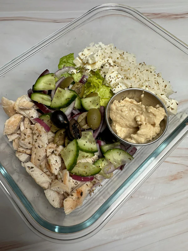Greek chicken rice bowl