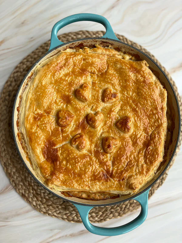 Chicken & stuffing pie
