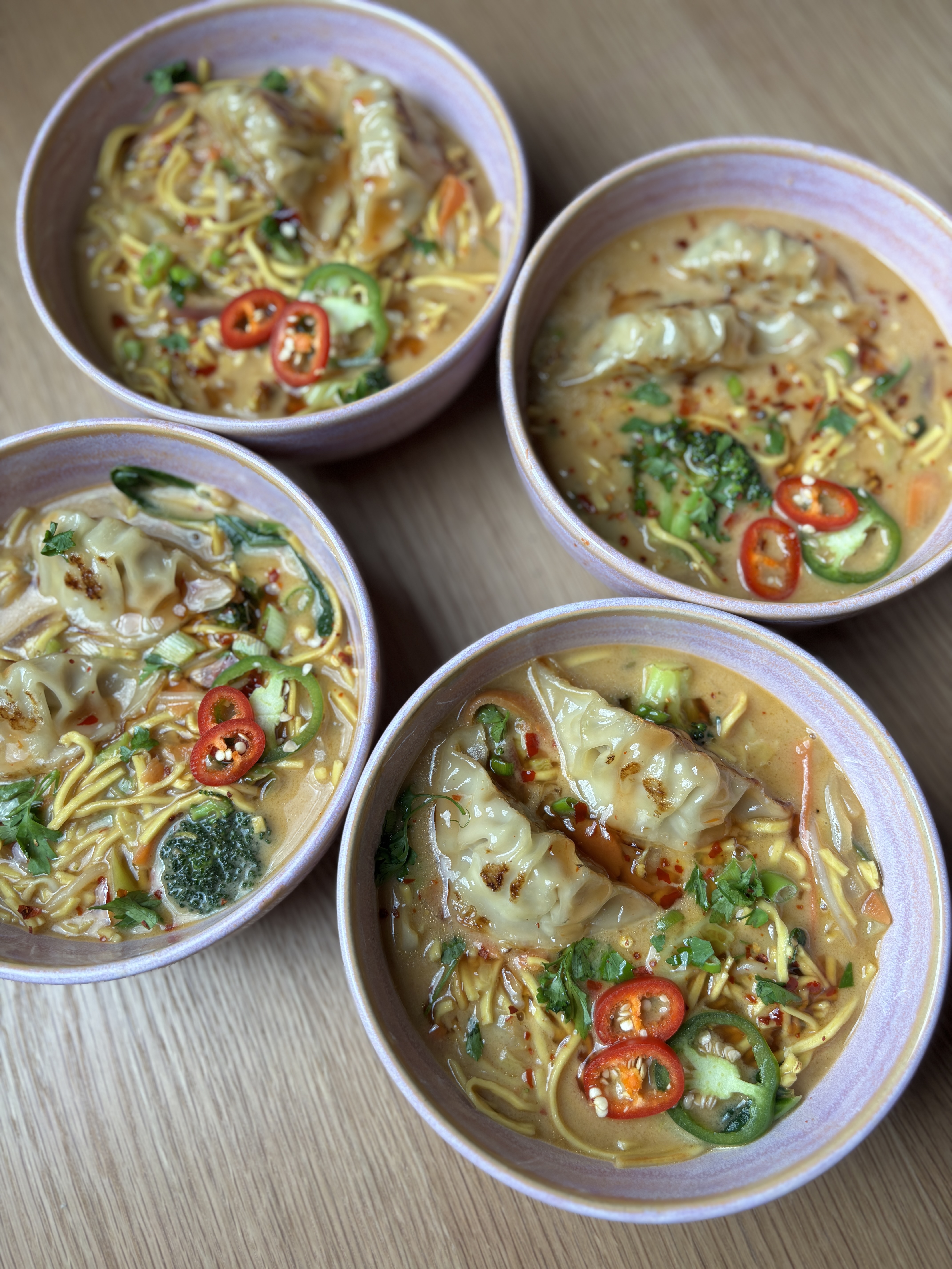 Satay Gyoza Noodle Bowls