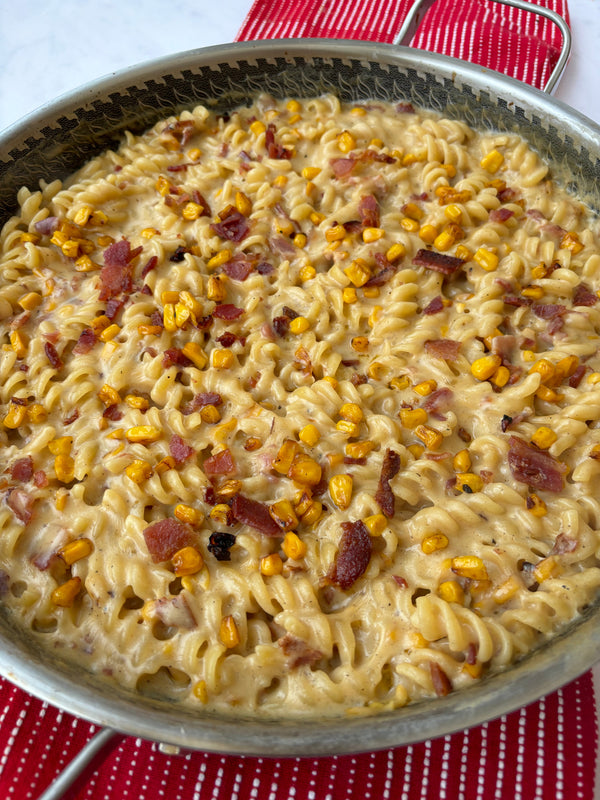 Sweetcorn & bacon mac and cheese