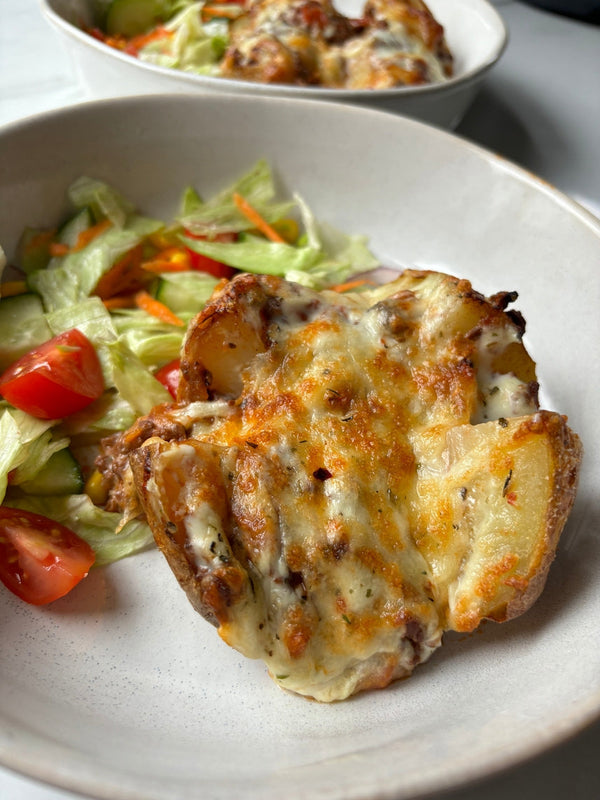 Lasagne loaded jacket potatoes