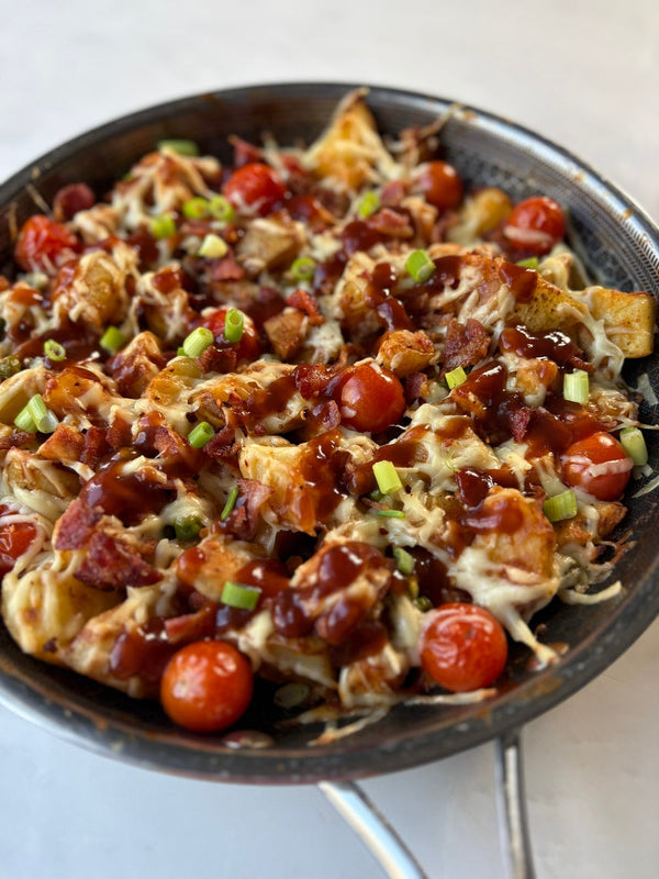Hunter's chicken loaded potatoes