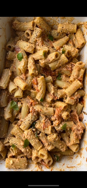 Ricotta & red pesto pasta