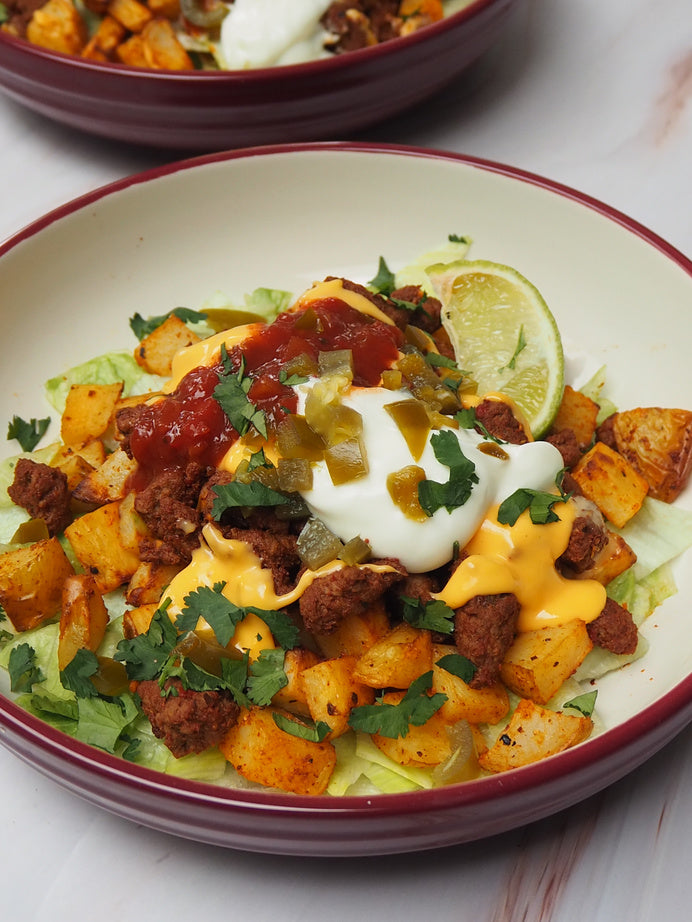 Taco beef loaded potatoes