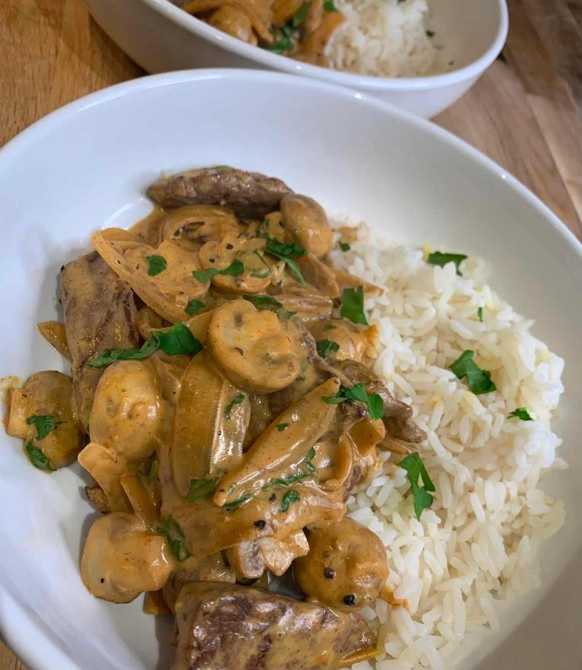 Beef stroganoff