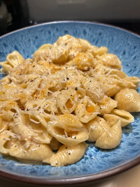Caramelised onion pasta