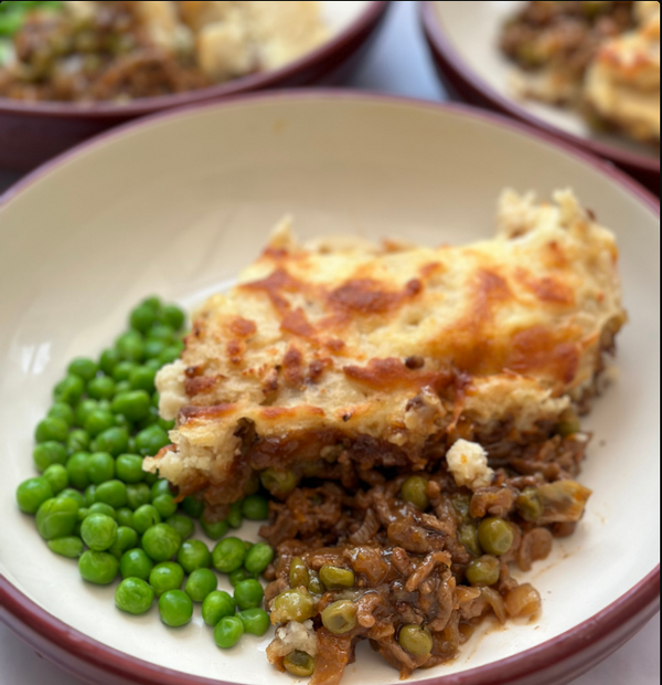 Cottage pie with caramelised onion mash