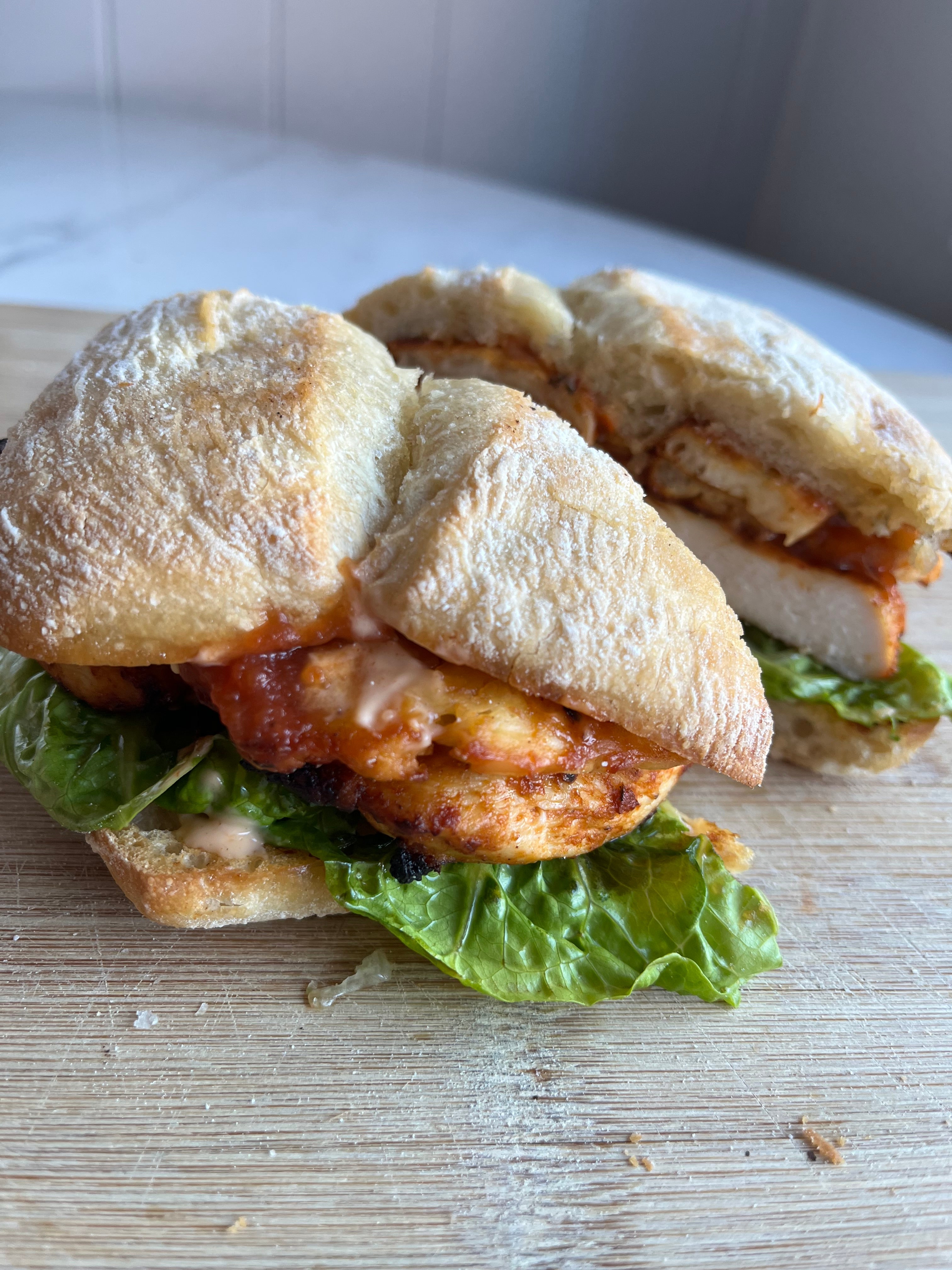 Air fryer nando's garlic bread burger