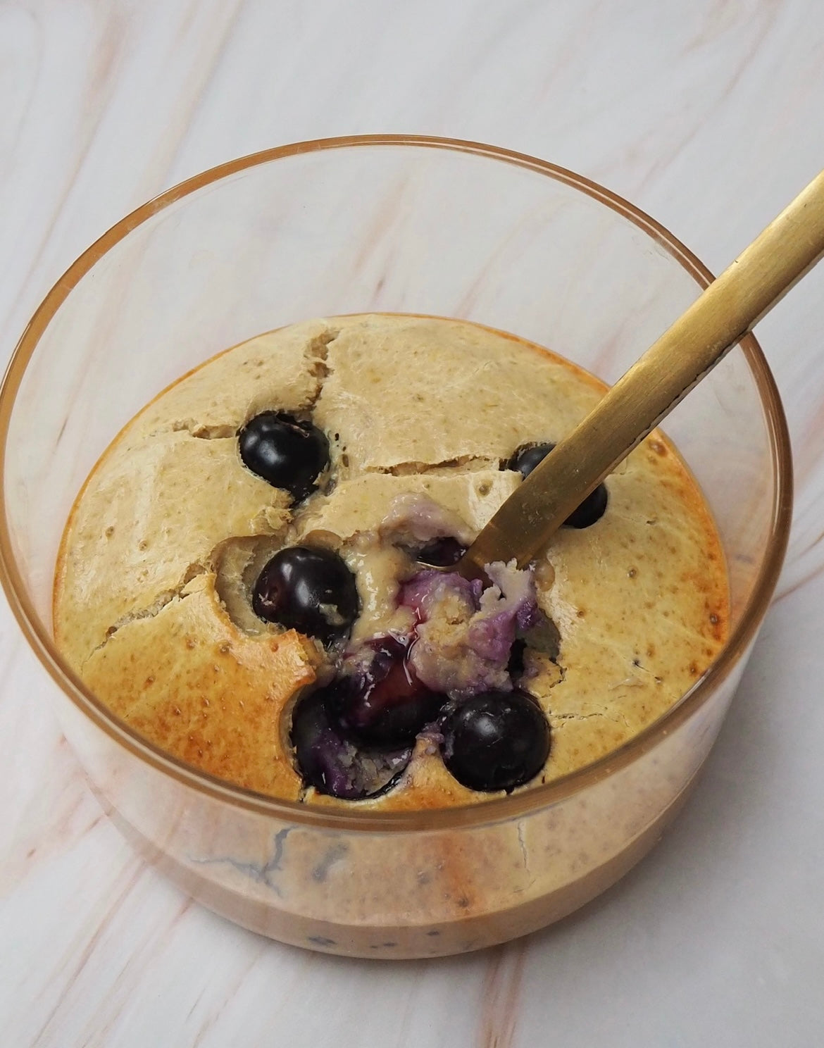 Blueberry baked protein oats