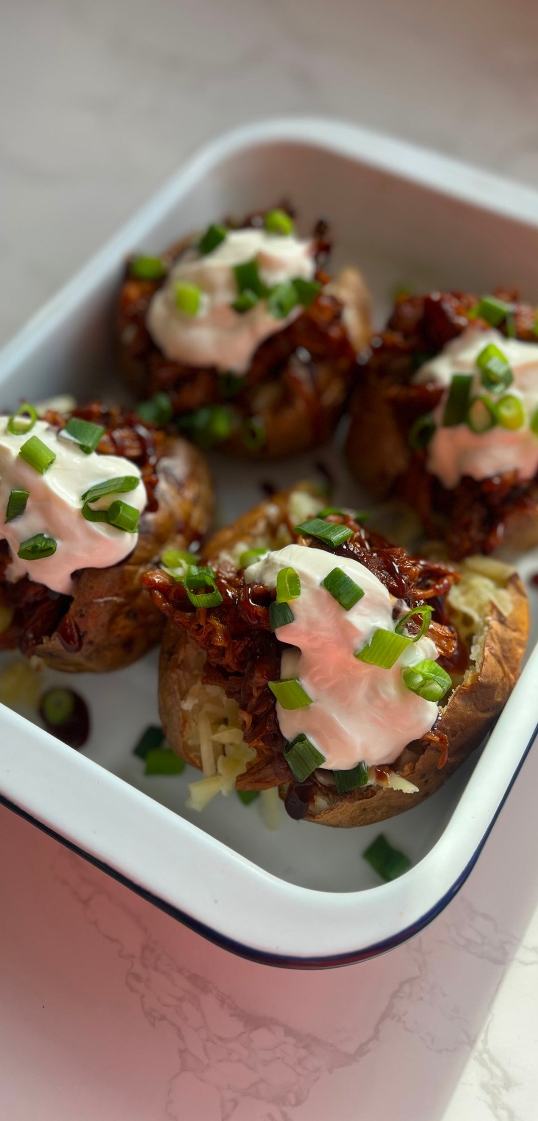 BBQ gammon loaded potatoes