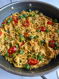 Sweet chilli satay chicken noodles