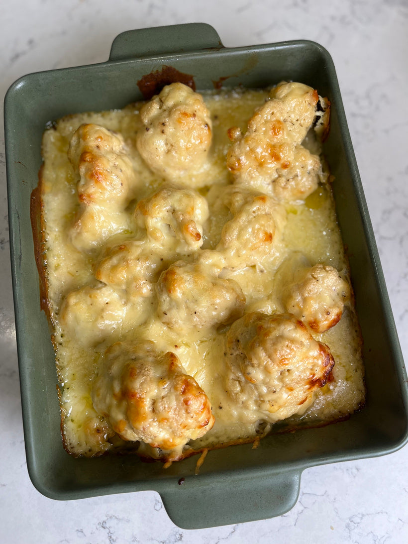 Roasted cauliflower cheese