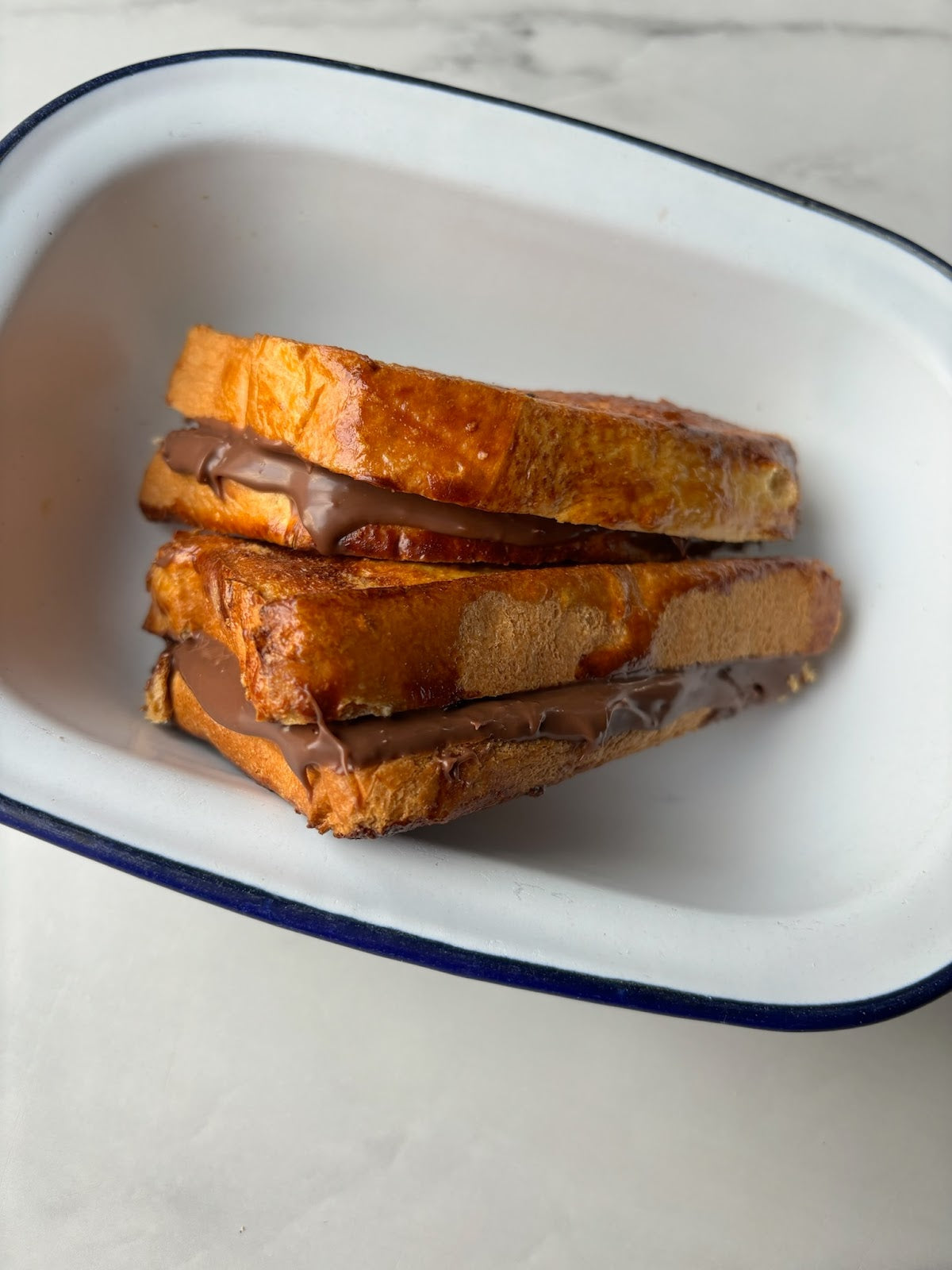 Nutella stuffed french toast