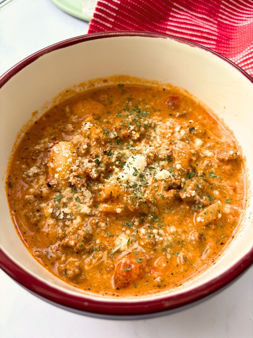 Lasagne gnocchi soup