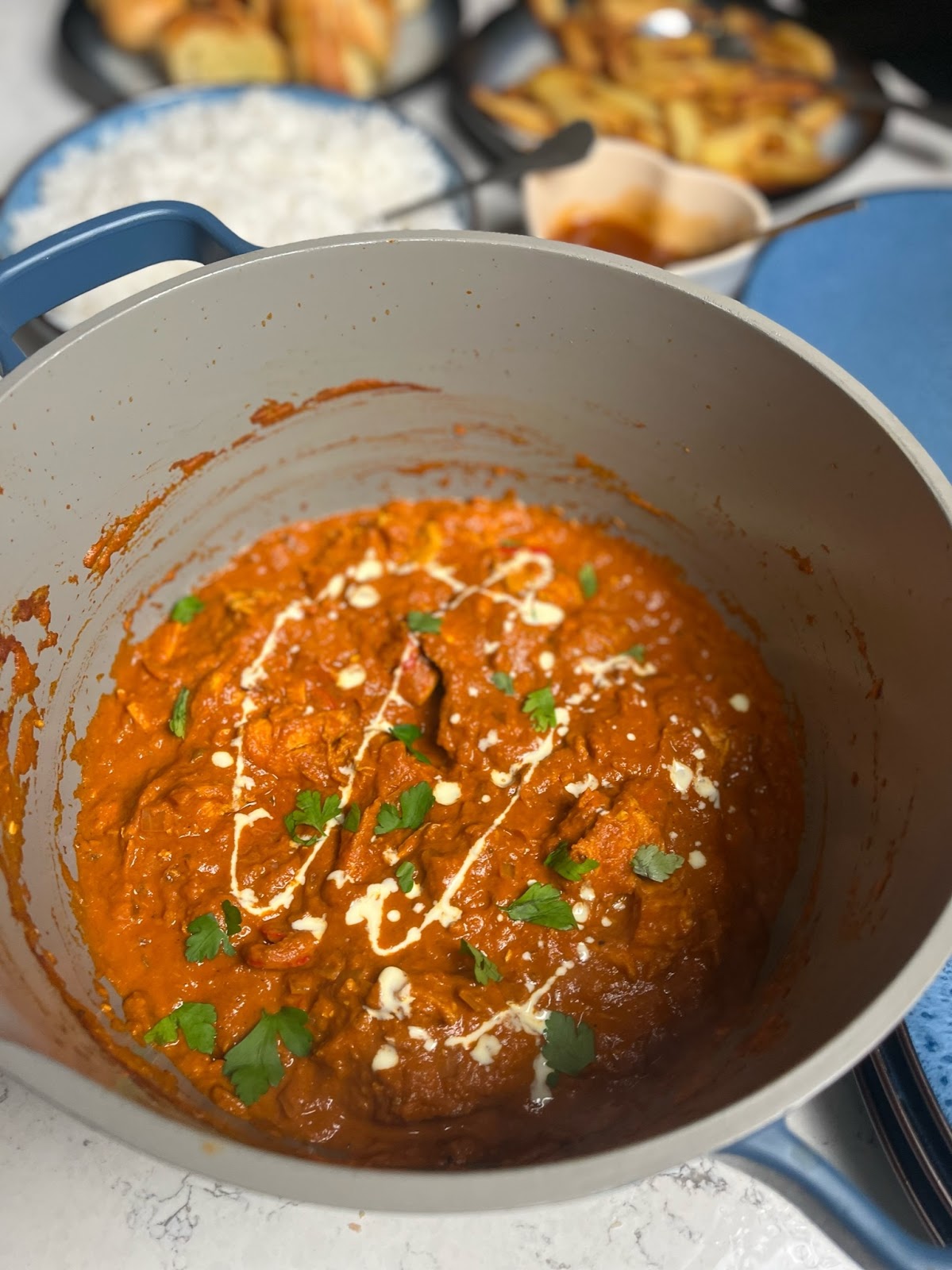 Leftover turkey tikka