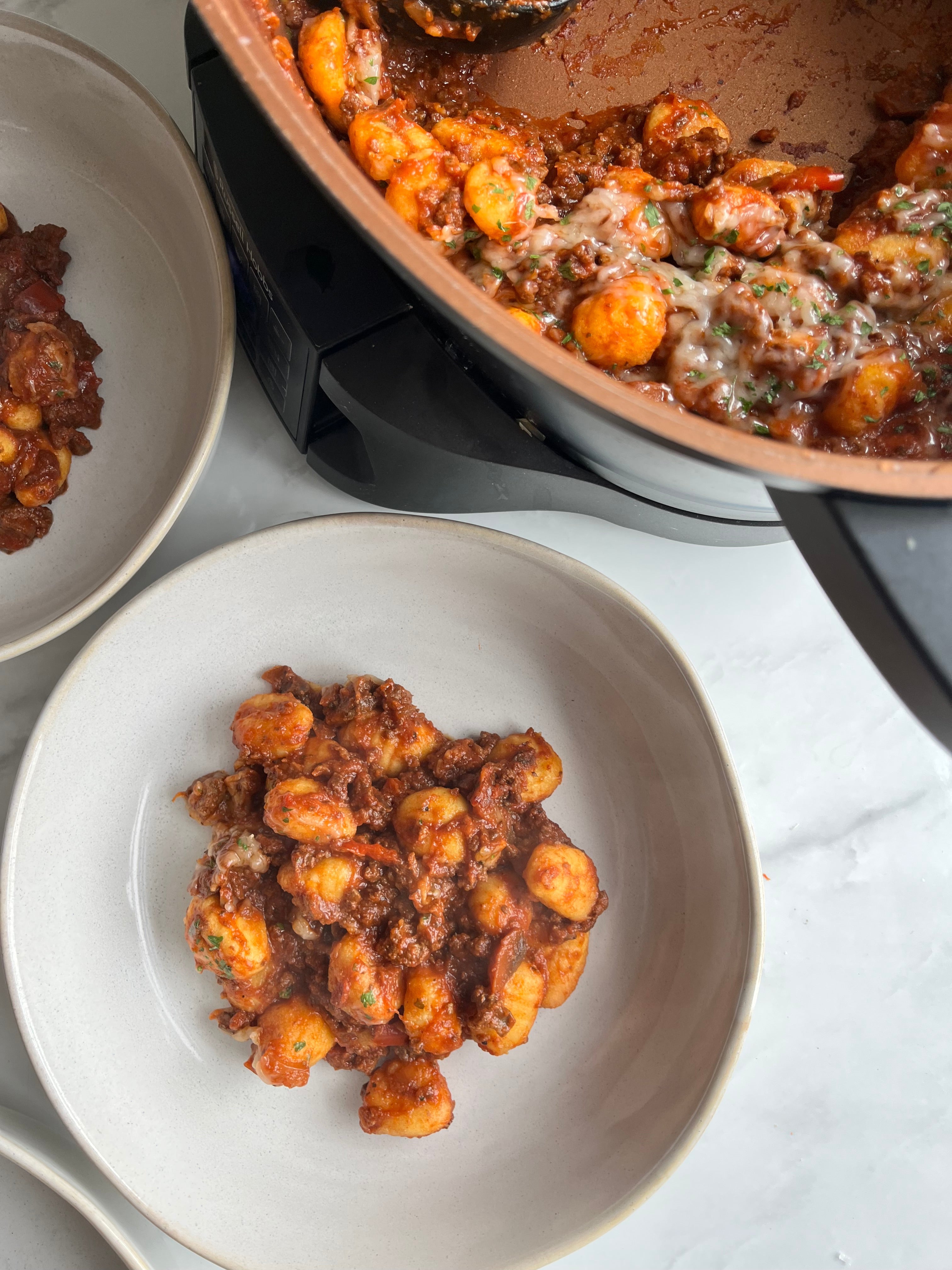 Slow cooker gnocchi bolognese