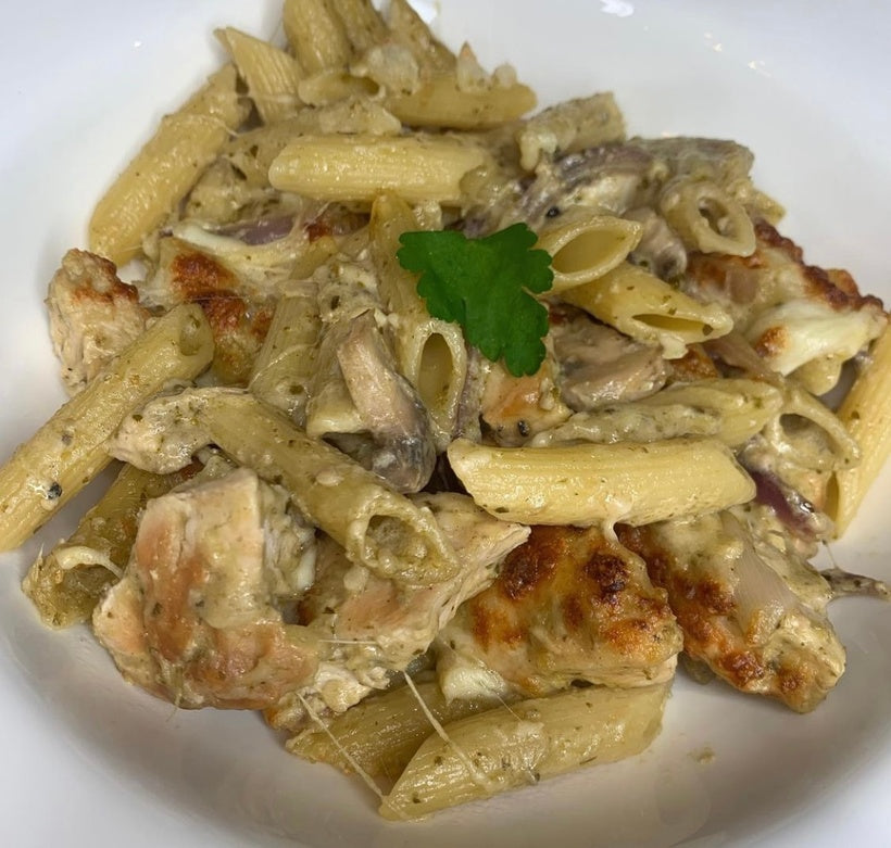 Pollo pesto pasta