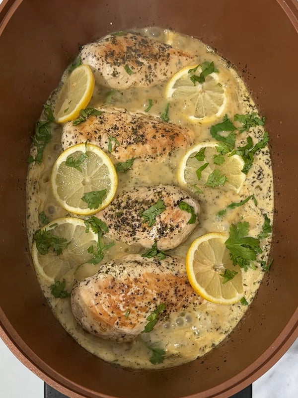 Slow cooker creamy lemon chicken