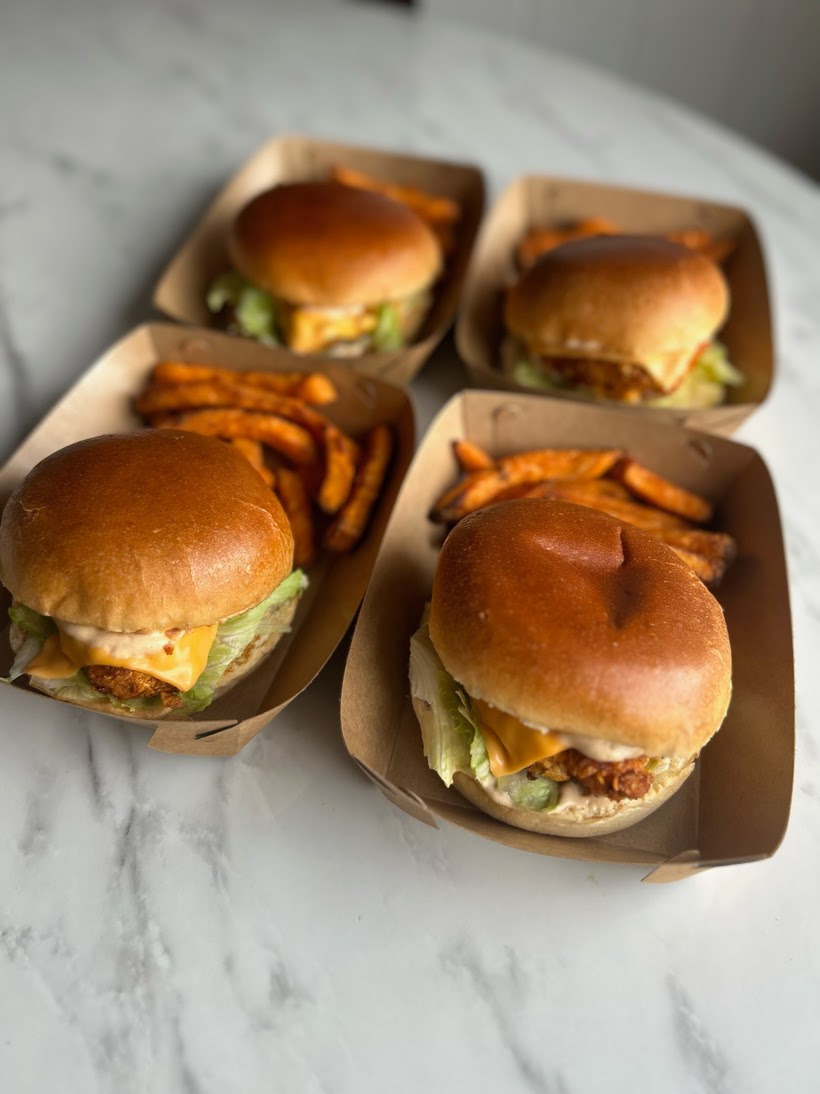 Crispy nando's chicken burgers