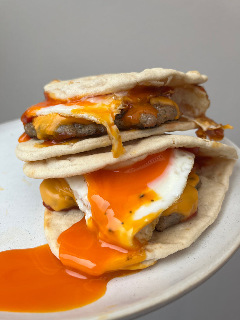 Sausage & egg flatbread