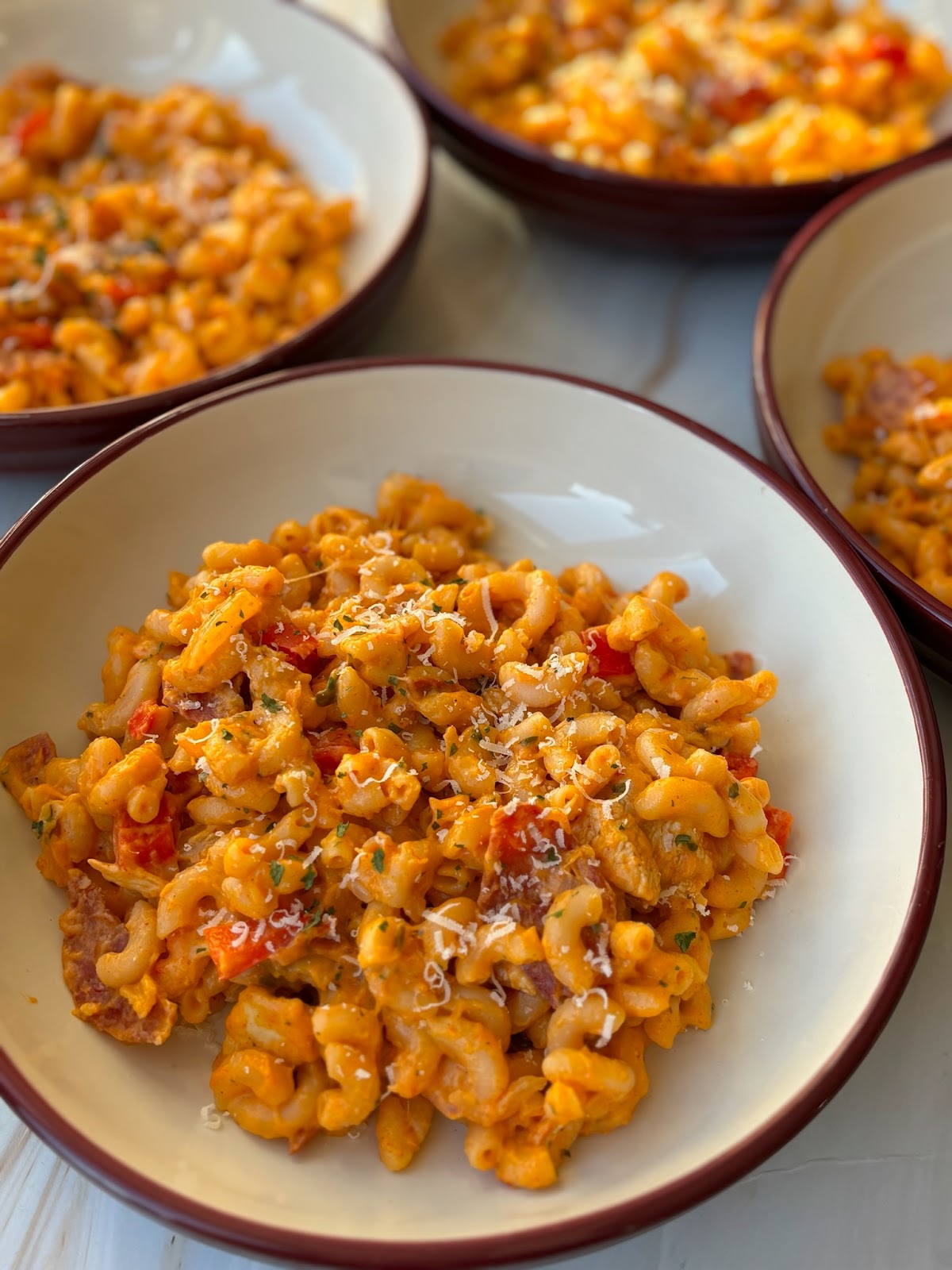 One pan chicken & pepperoni macaroni