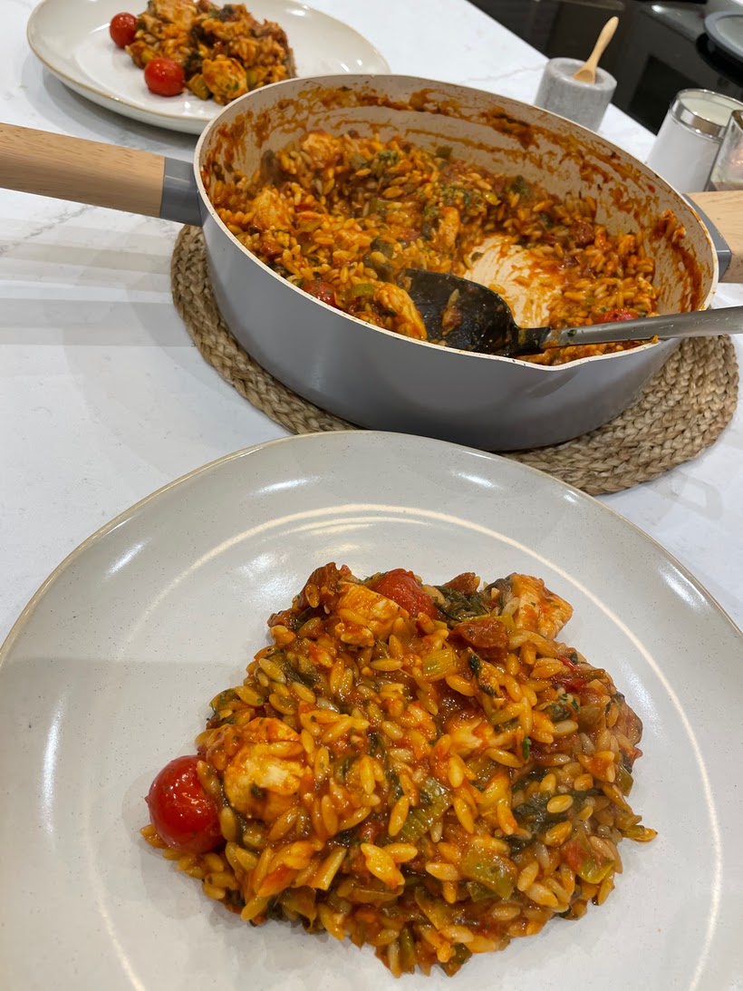 Chicken & chorizo orzo