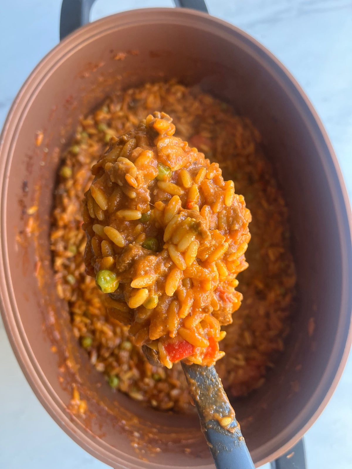 Slow cooker orzo ragu