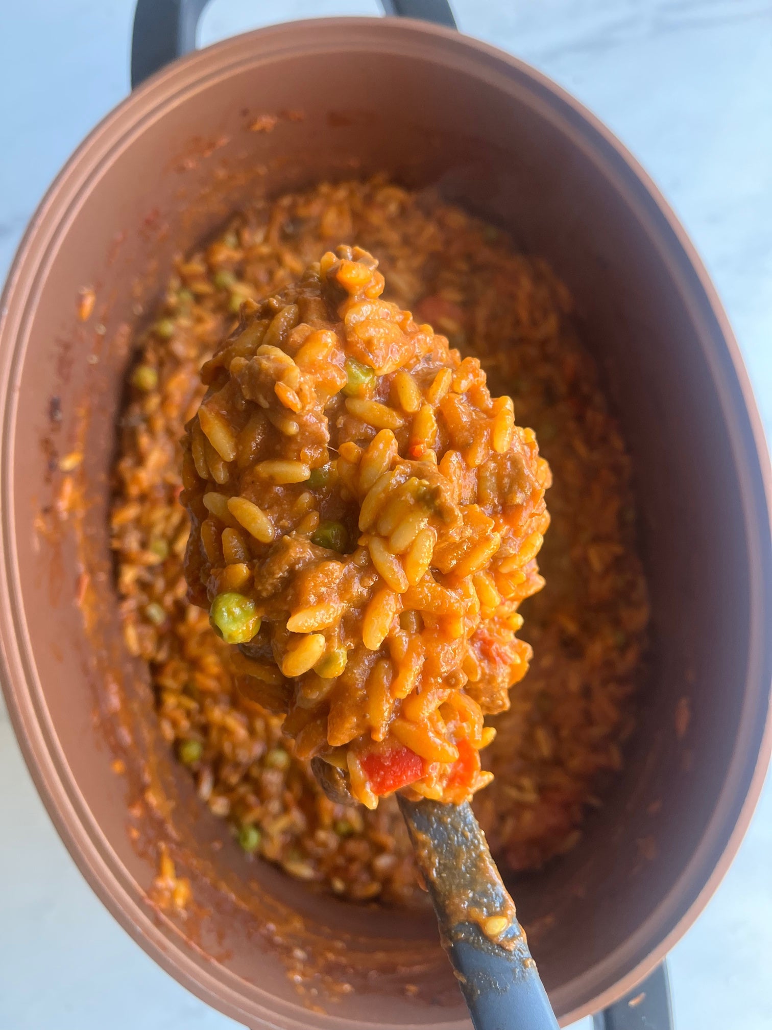 Slow cooker orzo ragu