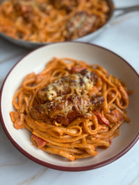 Air fryer hunter's sausage pasta