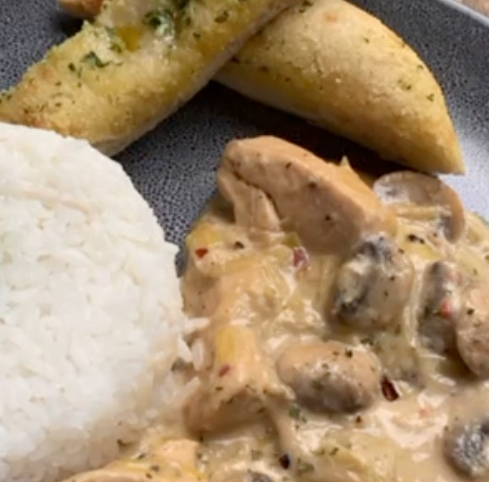 Creamy chicken with leeks
