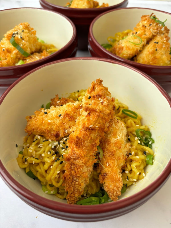 Crispy katsu chicken noodles