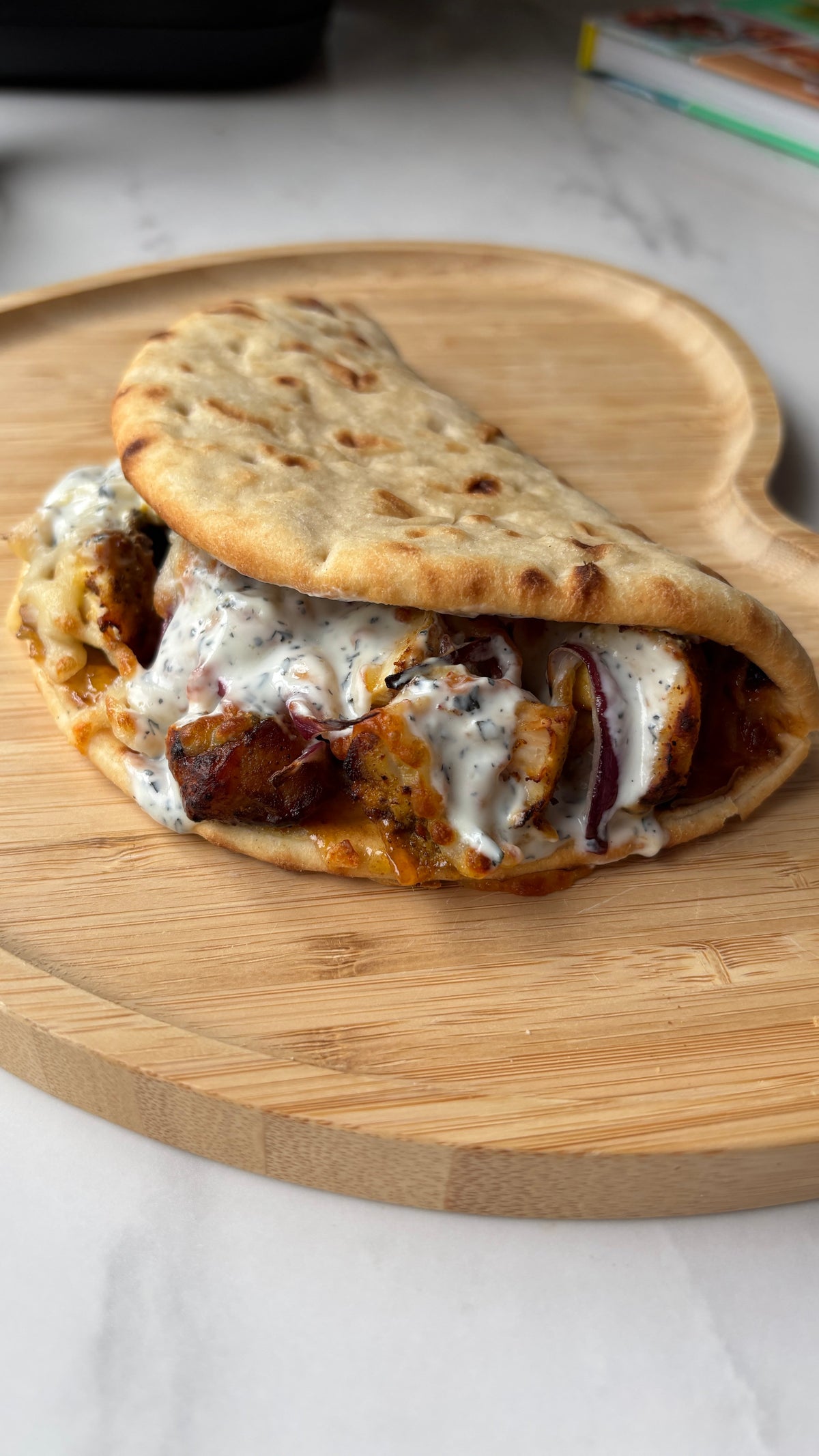Chicken tikka flatbread