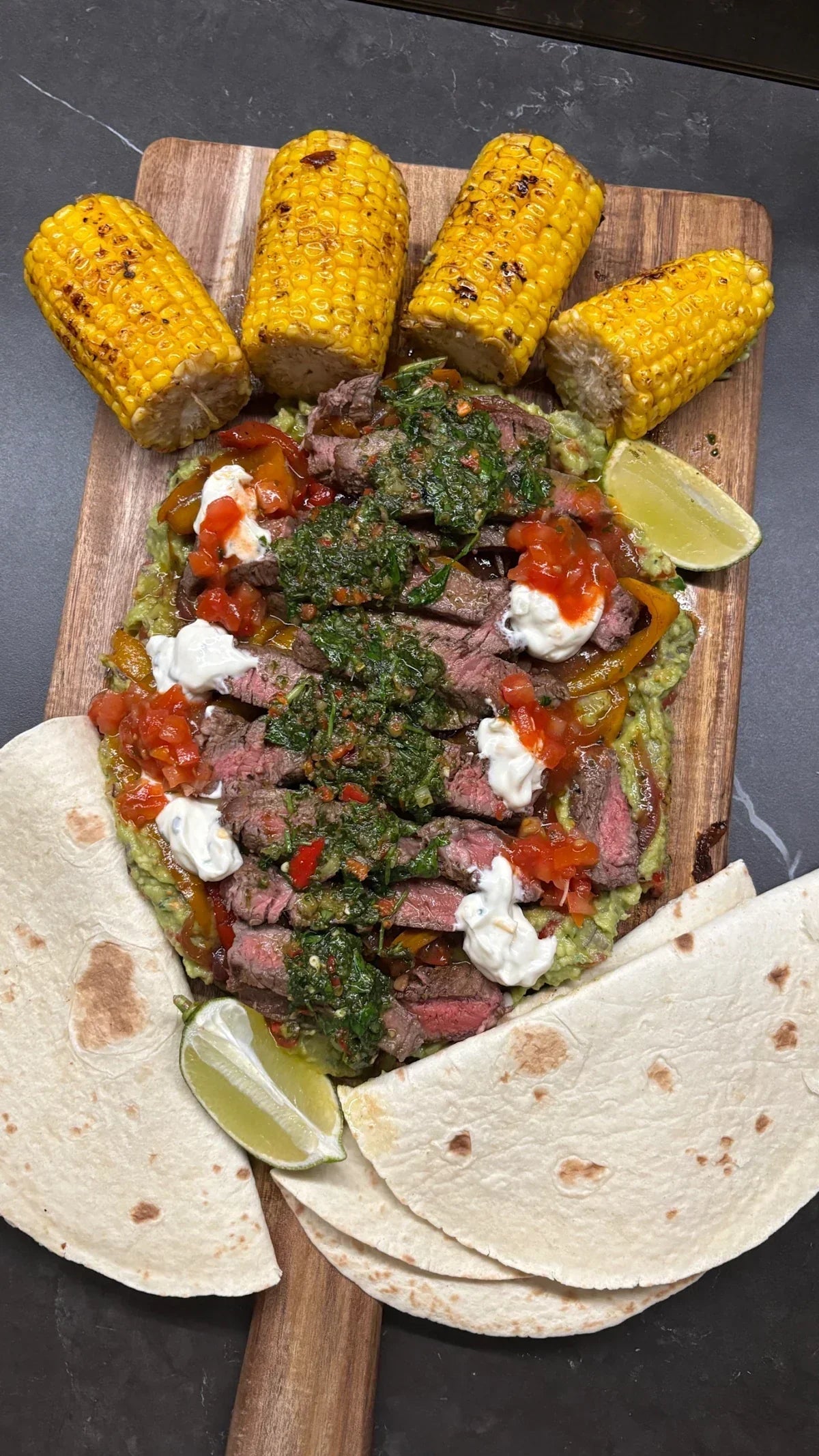Chimichurri Steak Fajita Sharer