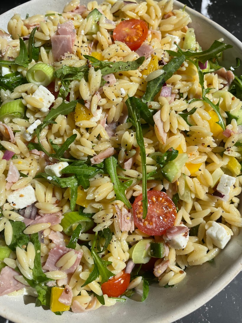 Orzo pasta salad