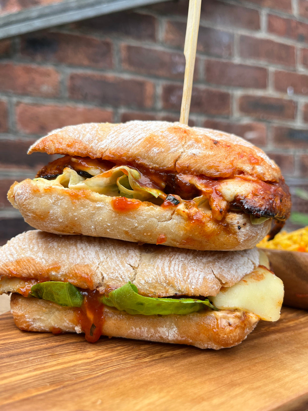 Nando's garlic bread burger