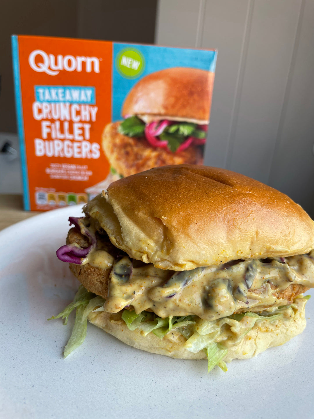 Quorn katsu burger