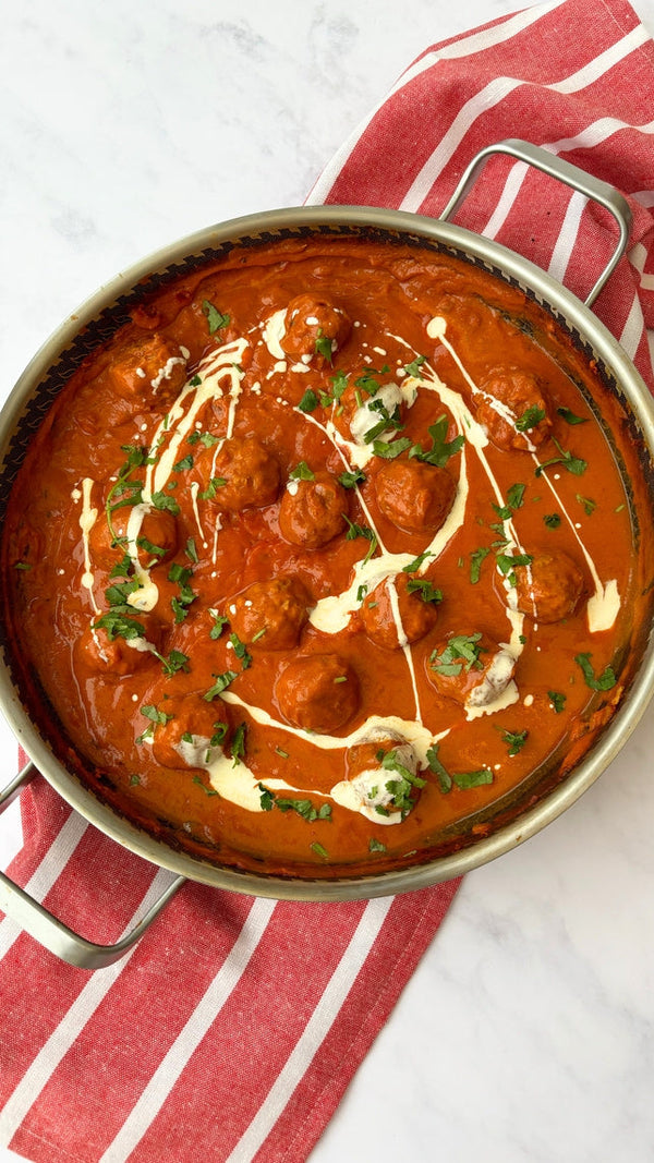 Creamy chicken tikka meatballs
