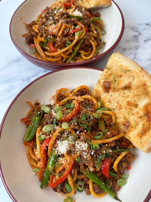 Asian style creamy pasta