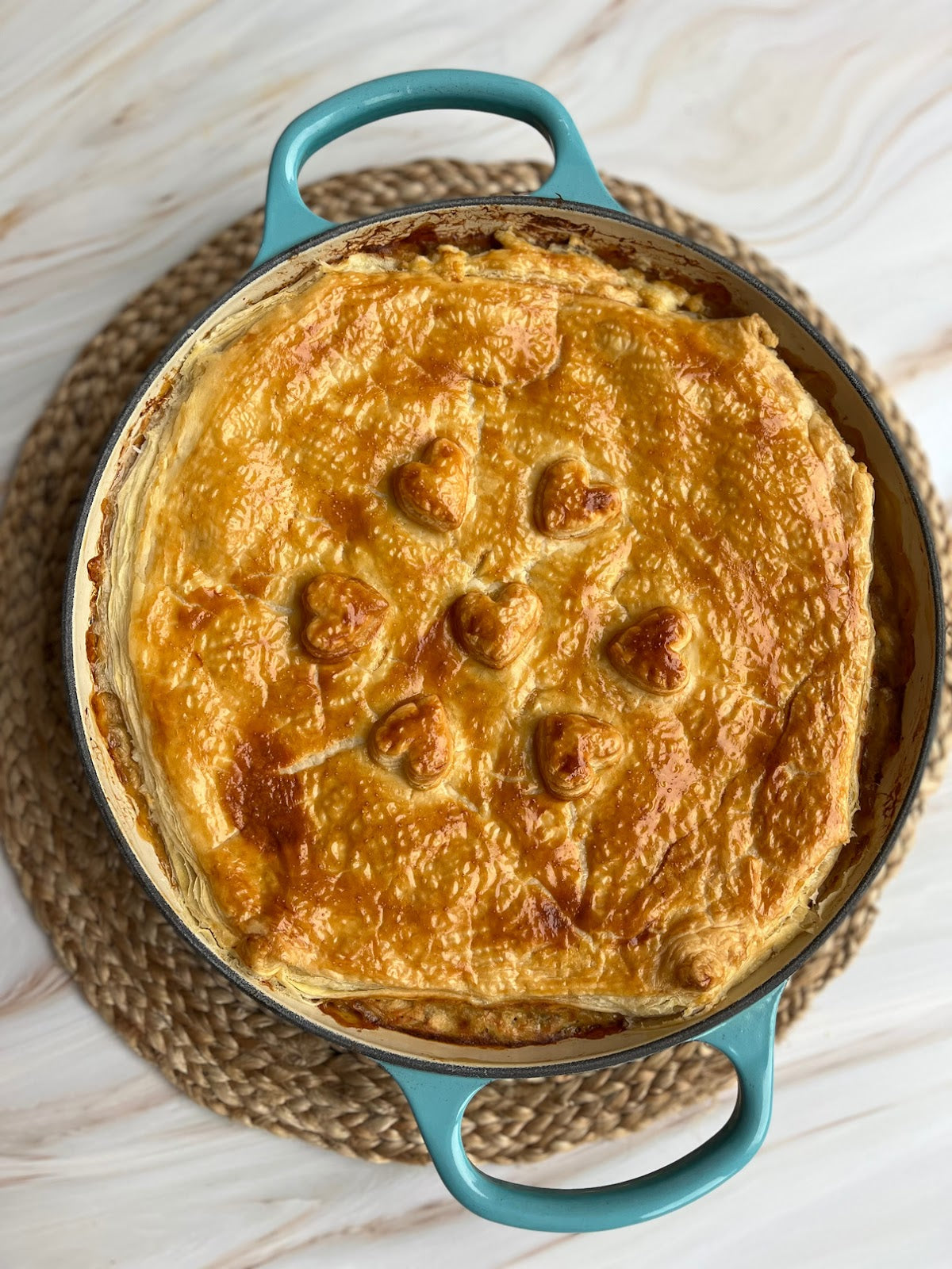 Chicken & stuffing pie