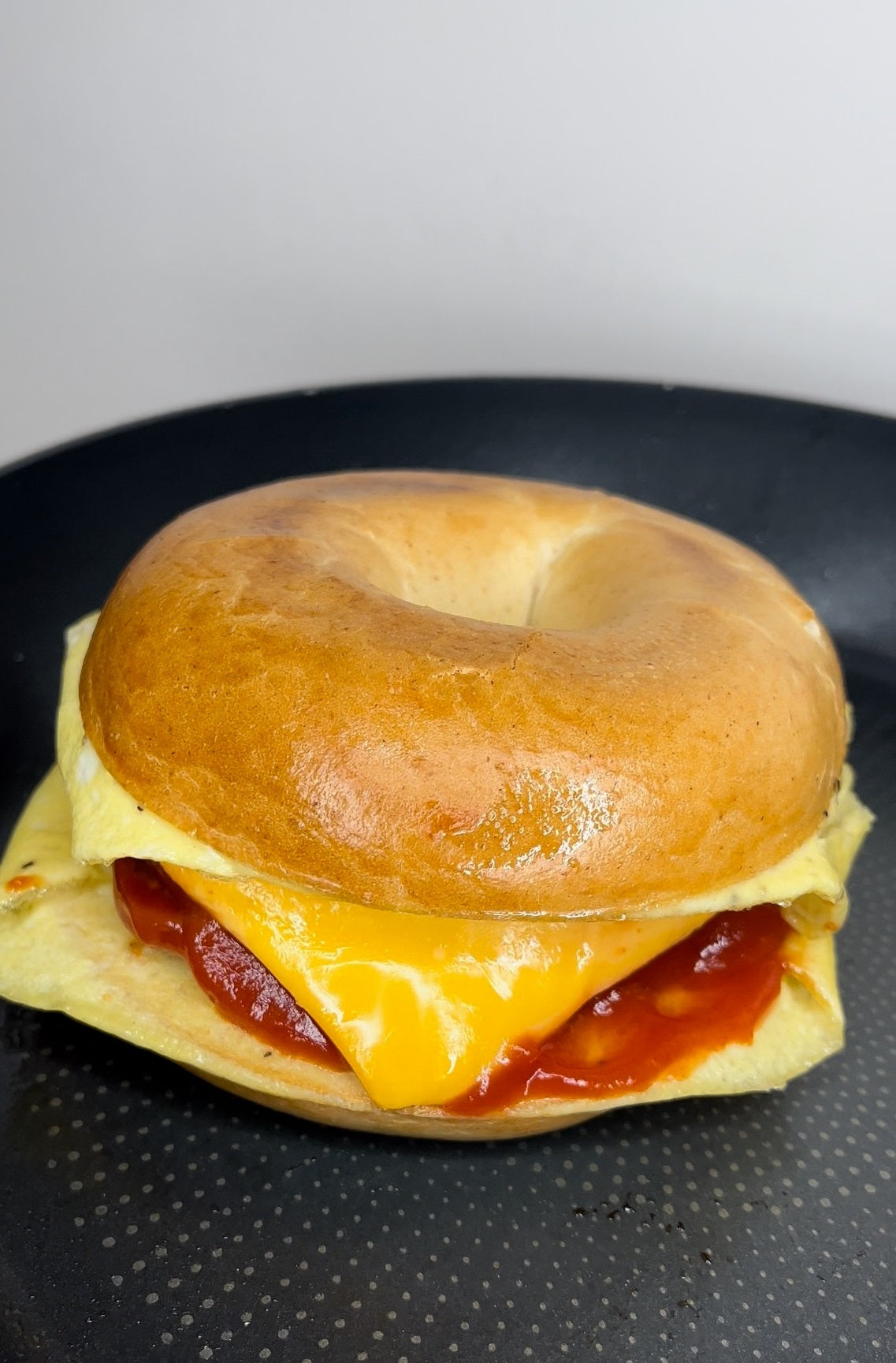 Sausage and egg mcmuffin bagel