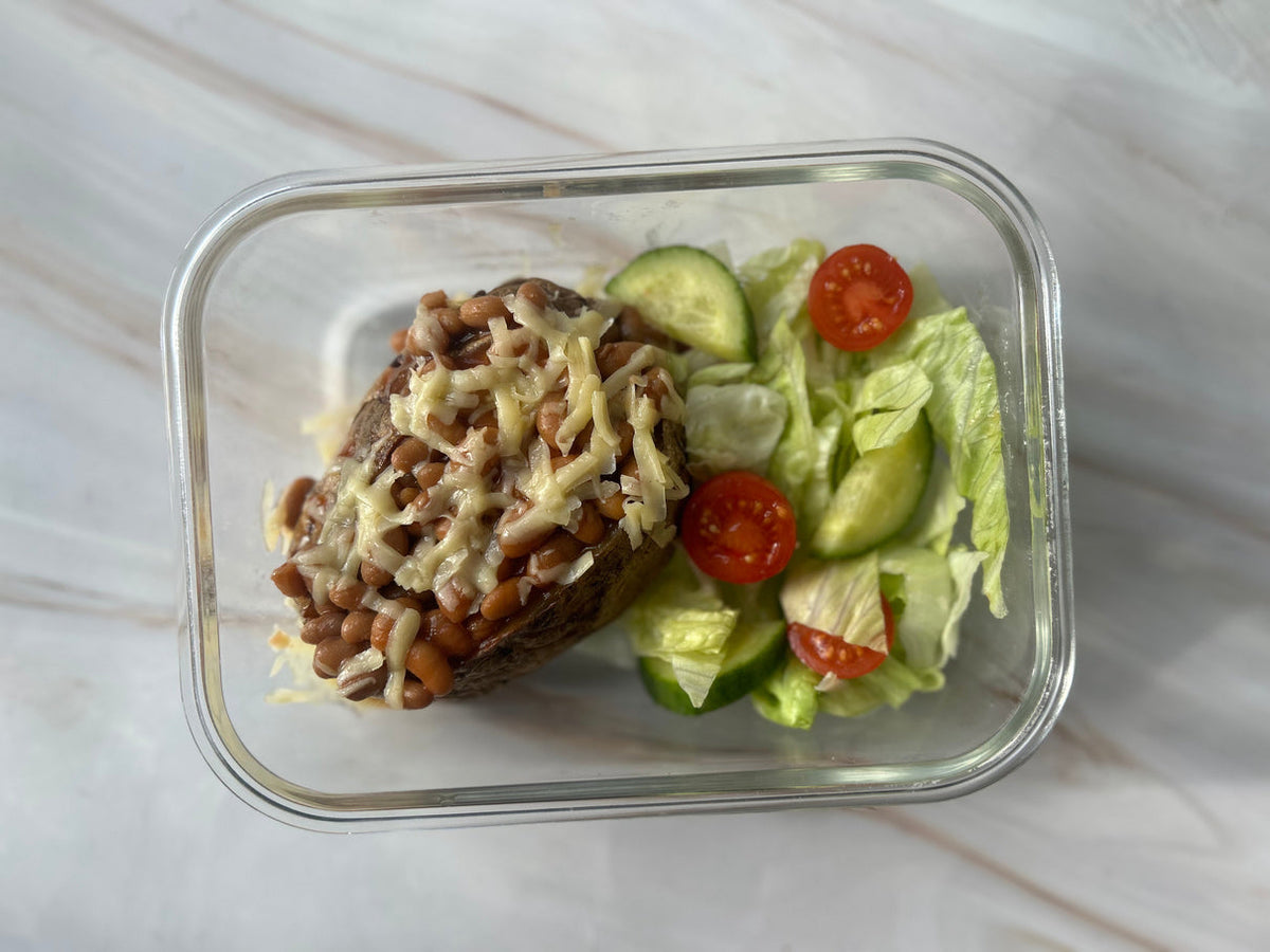 Jacket potato with beans & cheese