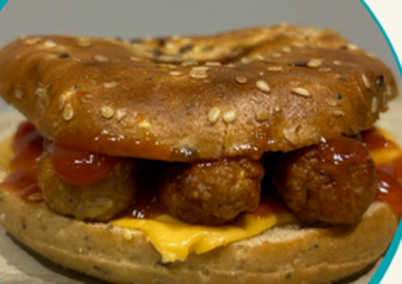 Chicken sausage bagel