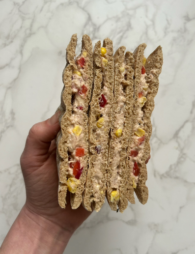 Tuna crunch sandwich thins