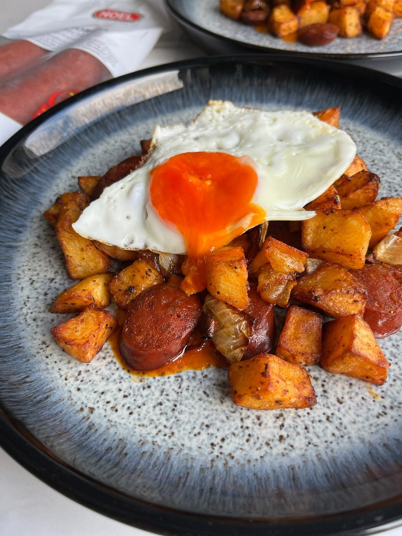 Air fryer chorizo and potato hash