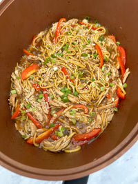 Slow cooker teriyaki chicken noodles
